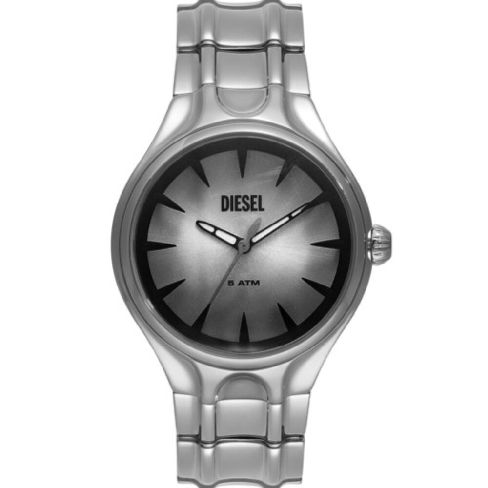 DIESEL DZ2205 STREAMLINE GRAY DIAL SILVER STAINLESS STEEL BRACELET MENS WATCH - Picture 3 of 8